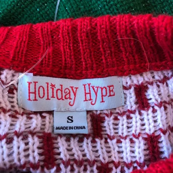Holiday Hype Christmas Sweater Small Red/Green - Picture 11 of 12